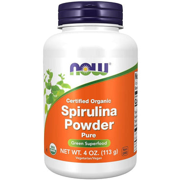 БАД NOW Foods Spirulina Powder, органическая спирулина в порошке, 113 г (4 унции) - Boxette Shop