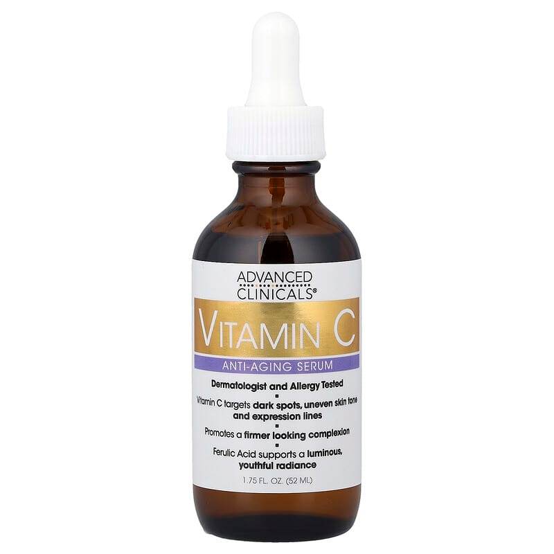 Сыворотка Advanced Clinicals Vitamin C, 52 мл (1,75 жидк. унций) - Boxette Shop