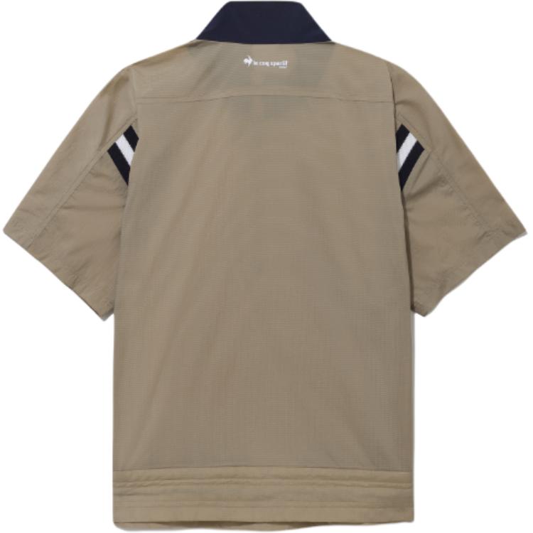 Ayollar uchun Le Coq Le Coq Sportif harflari rangli bloklangan qisqa yengli futbolka