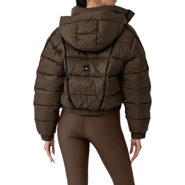 Пуховик женский Alo Yoga Striped Detachable Hood