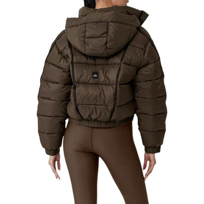 Пуховик женский Alo Yoga Striped Detachable Hood