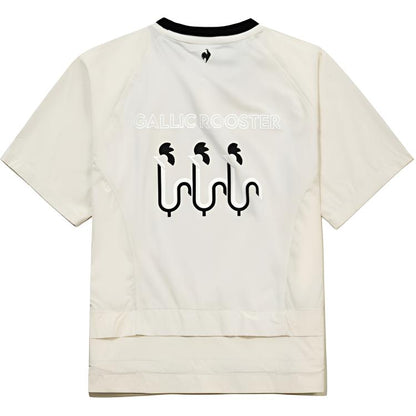 Le Coq Sportif ayollar uchun bosilgan ekipaj bo'yinli qisqa yengli futbolka