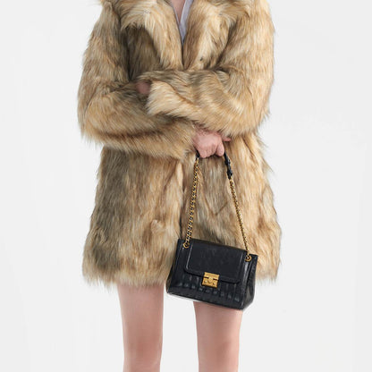 Сумка женская Charles&Keith Encore Vertical Check Chain Underarm - Boxette Shop