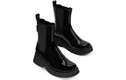 Ботинки женские Charles&Keith Patent Leather Thick Sole Short - Boxette Shop