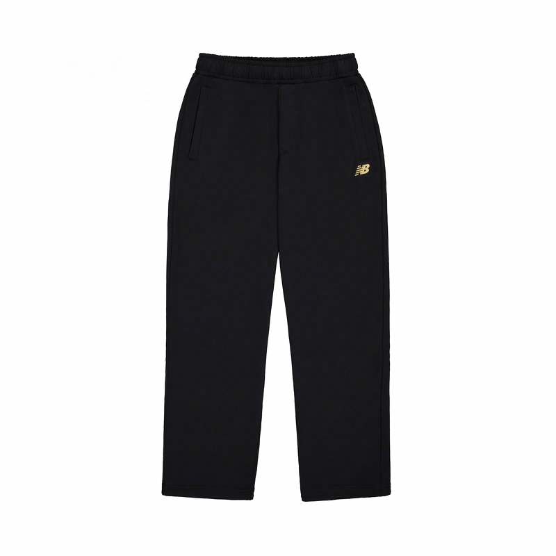 New Balans ss25 brendi logotipi bosma kundalik qulaylikdagi trikotaj sport shimlari qora erkaklar uchun