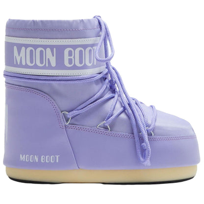 Moon boot легкие короткие снежные ботинки на средней подошве мужские и женские фиолетовые белые