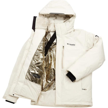 Columbia titanium clive lake outdoor walking lightweight warm waterproof windproof goose down hooded down jacket men's white