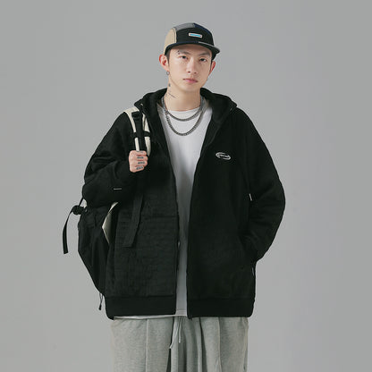 Golfkross yumshoq qalinlashgan vafli harflari bo'sh qalpoqli kardigan ko'ylagi kozok erkaklar va ayollar bir xil modellar