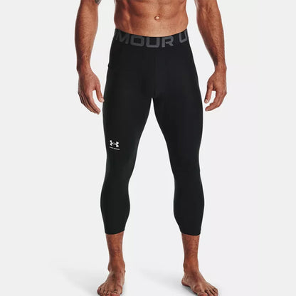 Under armour heatgear training skinny дышащий mid rise 7 брюки фитнес внутренние спортивные брюки мужские черный