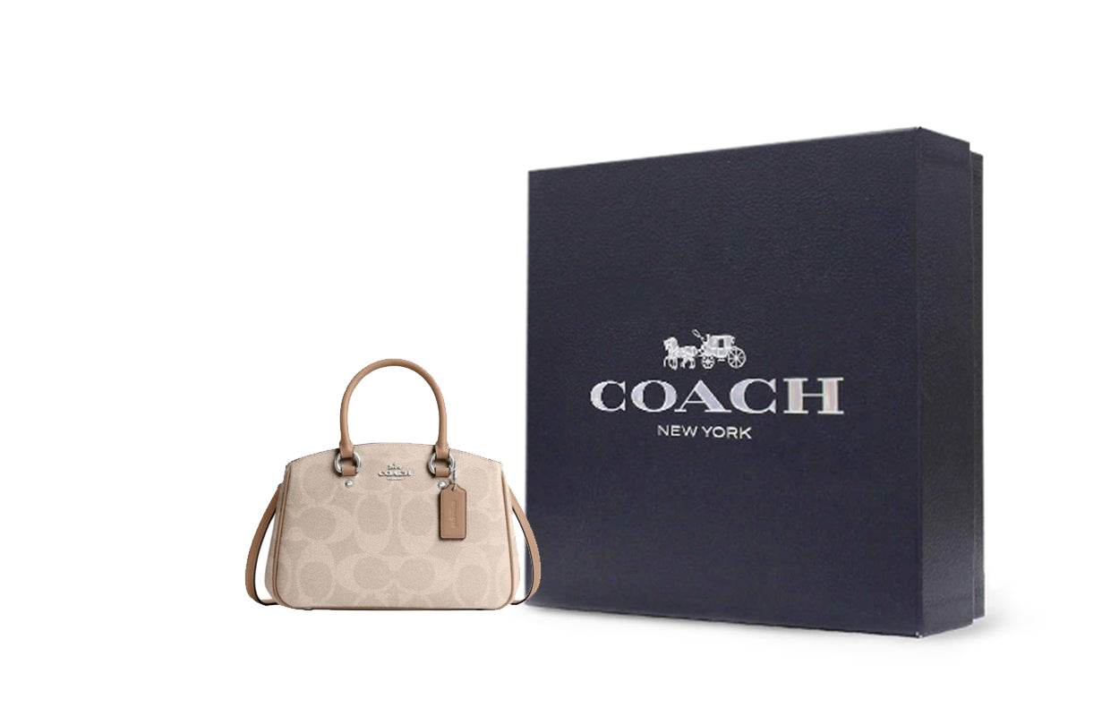 Сумка женская Coach Savannah 29 Logo Print Strap Adjustable - Boxette Shop
