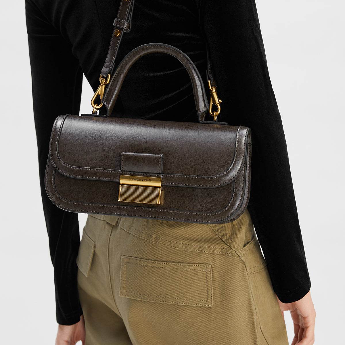 Сумка женская Charles&Keith Regular Dark Moss - Boxette Shop