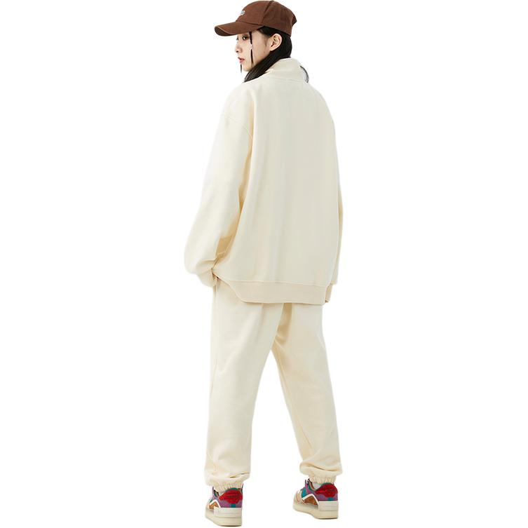 Anti-ofis kolleji uslubidagi Amerika logotipi harflari bosilgan yoqa uzun yengli kardigan ko'ylagi ko'p qirrali bo'sh sport yugurish to'rli shimlar kozok ikki qismli kozok to'plami erkaklar va ayollar bir xil modellar