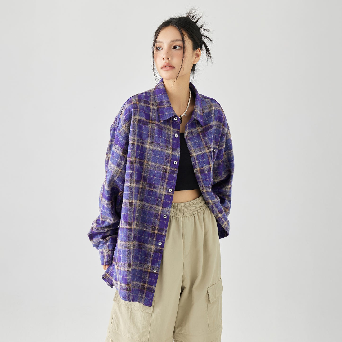 Golfkross Amerika retro to'qnashuvi tasodifiy yubka uzun yengli ko'ylak ko'ylagi juftlik modellari