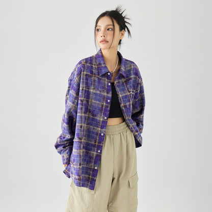 Golfkross Amerika retro to'qnashuvi tasodifiy yubka uzun yengli ko'ylak ko'ylagi juftlik modellari