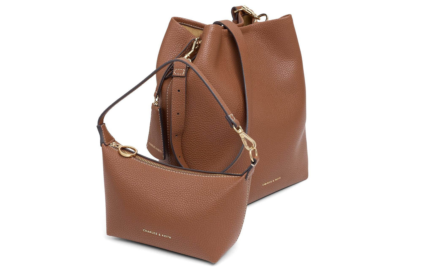 Сумка женская Charles&Keith Lychee Mother Bucket S - Boxette Shop