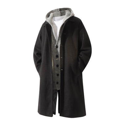 Livingtown Korean laguid retro high street style bir tekis rangli tasodifiy ko'p qirrali asosiy tomchi yelka uzun qismida mirador bo'sh qulay temperament eski pul shamol katta cho'ntaklar issiq palto Britaniya keksa his trench palto