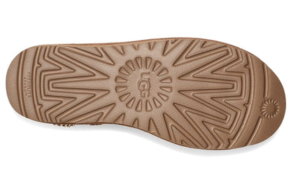 Ugg classic mini chains овчина теплый носить амортизации противоскользящие мягкие короткие сапоги снег женские каштановые