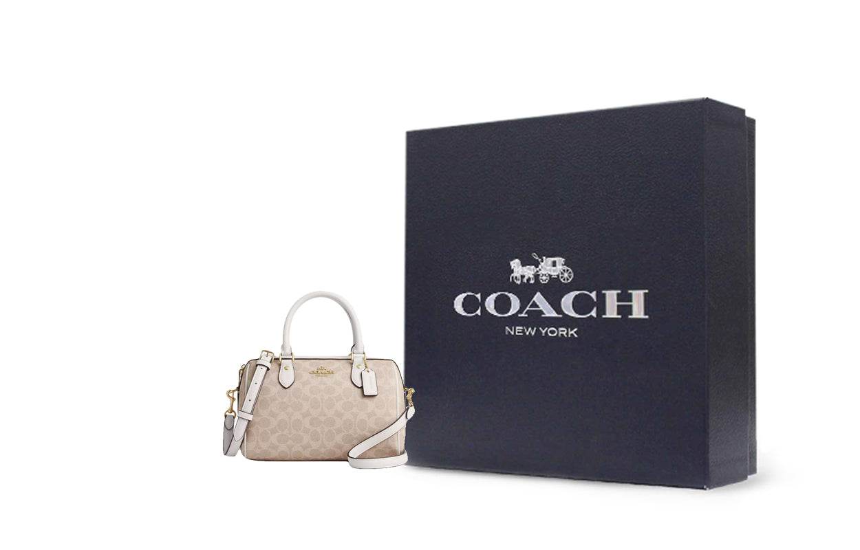 Сумка женская Coach Rowan 25 Branded Logo Zip Closure - Boxette Shop