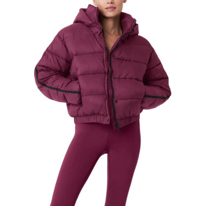 Пуховик женский Alo Yoga Striped Detachable Hood