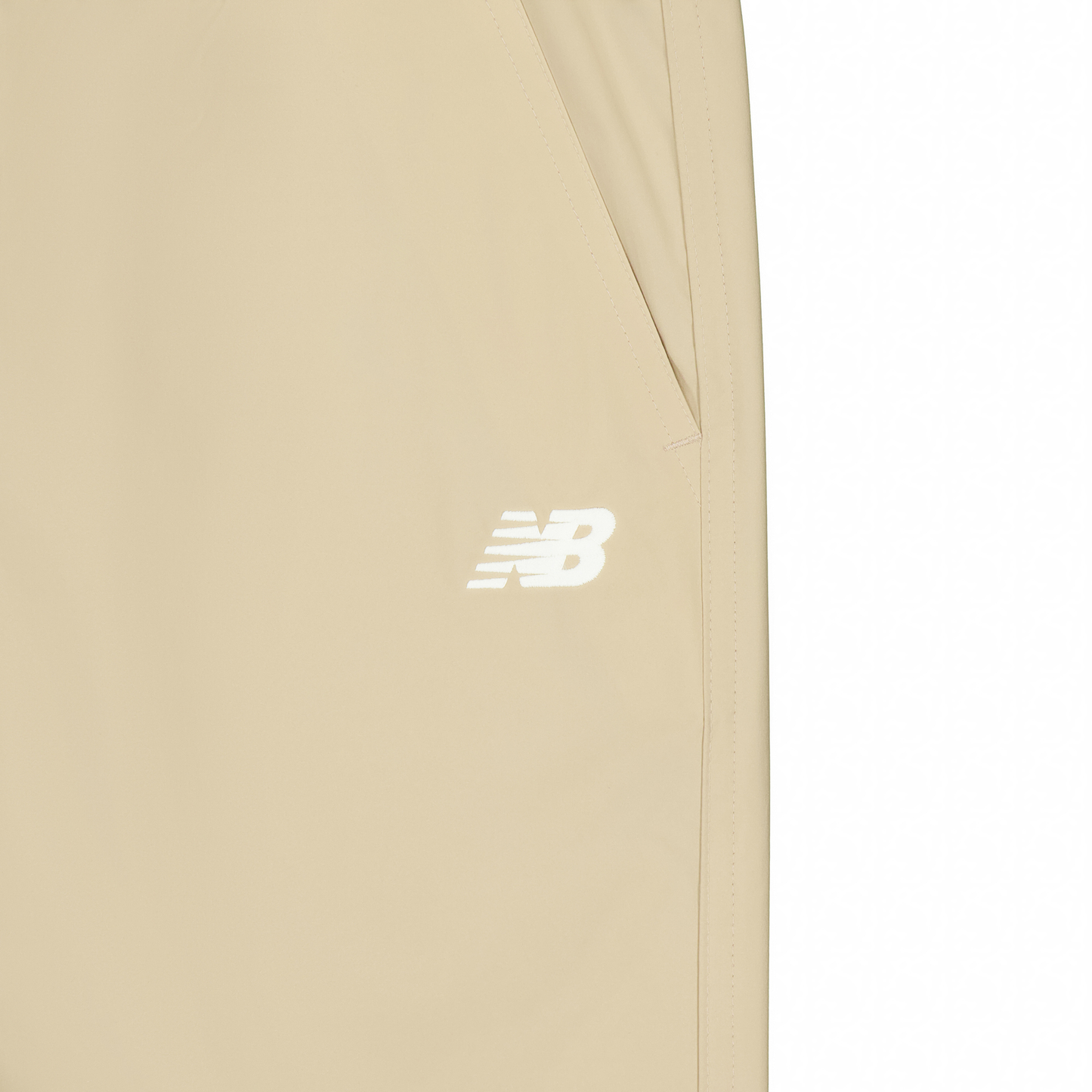 New Balance dantelli logotipli oʻrta koʻtarilgan tekis oyoqli erkaklar va ayollar uchun xakidagi oddiy shim