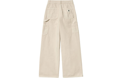 Carhartt wip w' jens shim bo'shashgan tekis baland belli shimlar oddiy ayollar shimlari bej