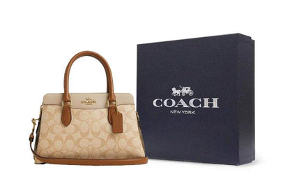 Сумка женская Coach Darcie 26 Logo Colour Blocking Canvas - Boxette Shop