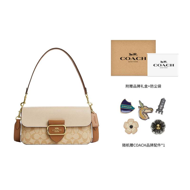 Сумка женская Coach Morgan 27 Colour Block Logo Coated - Boxette Shop