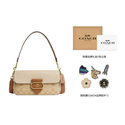 Сумка женская Coach Morgan 27 Colour Block Logo Coated - Boxette Shop