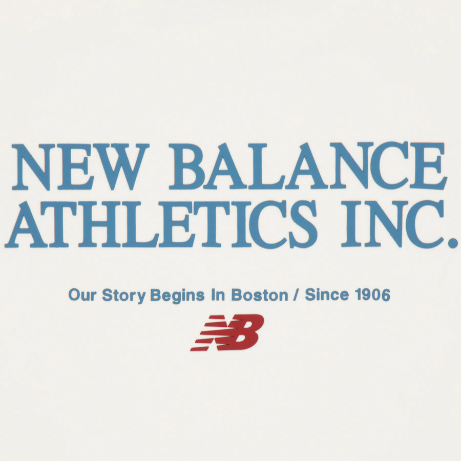 New Balance Letter Print Ekipaj bo'yinli erkaklar kozok fil suyagi