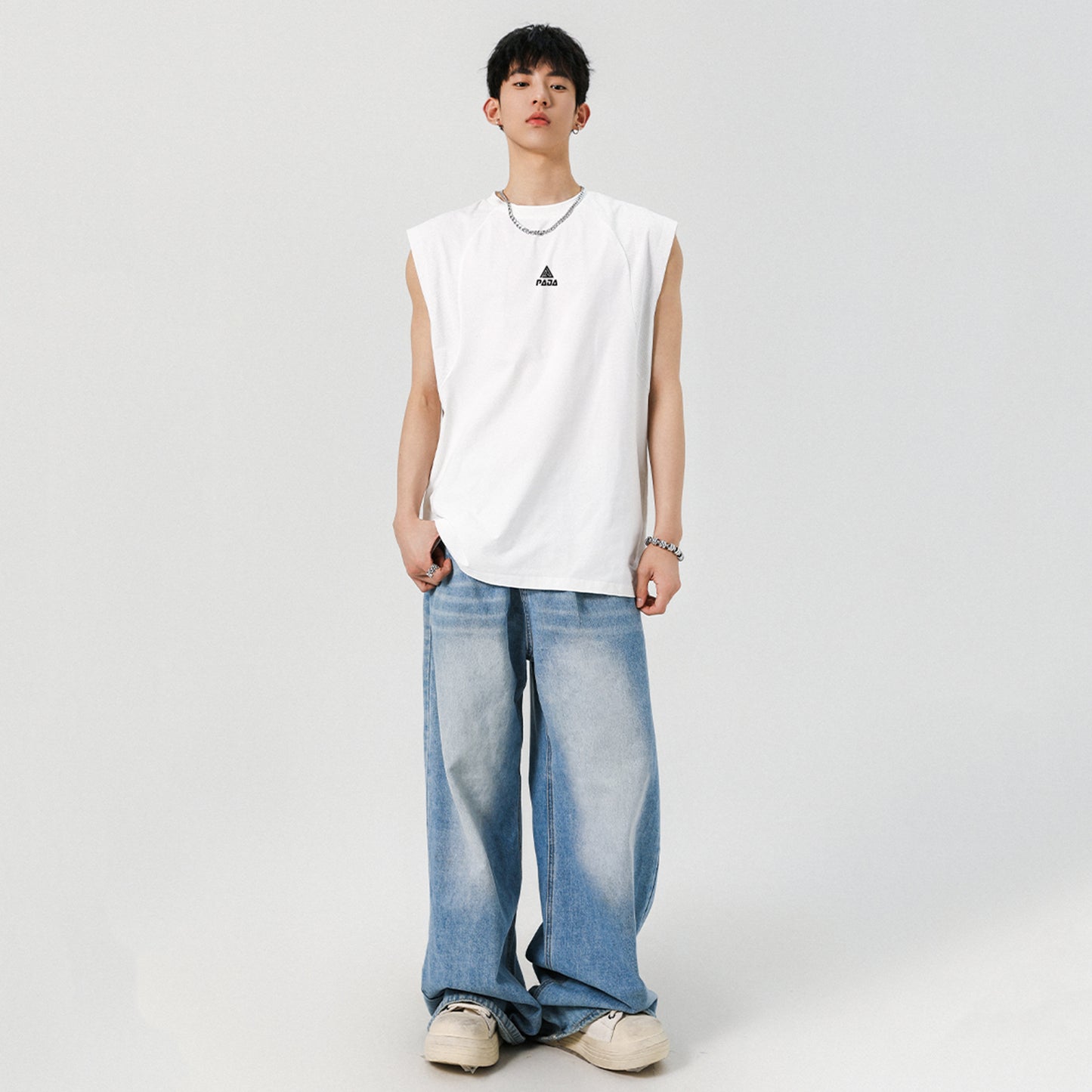 Paddy Julia tekis rangli harflar engil qulay nafas oladigan ter moda yuz mos yumaloq bo'yinli yengsiz basketbol yelek erkaklar va ayollar modellari bilan