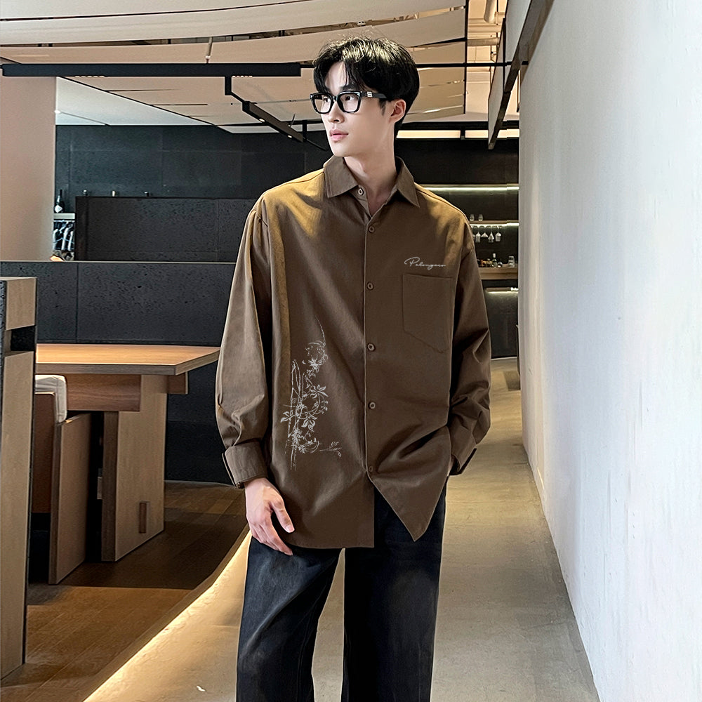 Pal ongaco pal ongaco yaponcha oddiy asosiy modellar, jinsi boʻlmagan brend logotipi tirgaklari gulli bosma qulay boʻshashgan bir koʻkrakli lapelli tasodifiy koʻp qirrali paxta uzun yengli koʻylaklar erkaklar va ayollar bir xil modellar