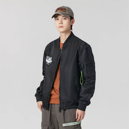 Антиофис гонконг стиль куртка с свободными широкими ногами джинсы повседневная работа поездка костюм городской новый молодежный простой и удобный с хорошим набором одежды осень и зима мужские модели - Boxette Shop