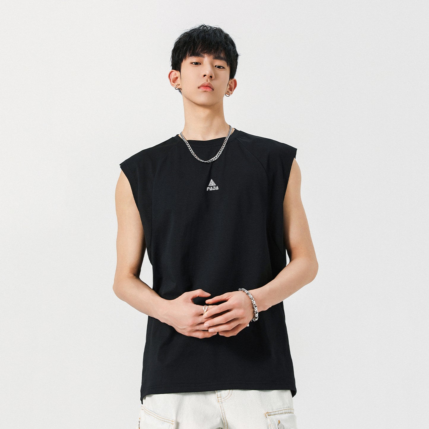 Paddy Julia tekis rangli harflar engil qulay nafas oladigan ter moda yuz mos yumaloq bo'yinli yengsiz basketbol yelek erkaklar va ayollar modellari bilan