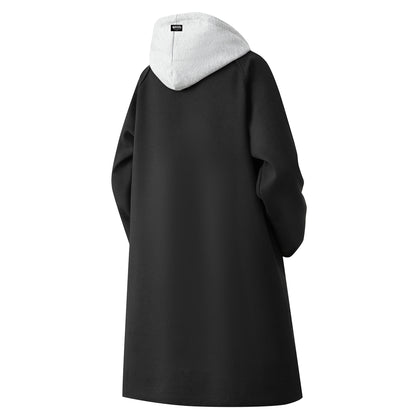 David beacon oddiy retro bo'sh tasodifiy kollej uslubi issiq qalinlashgan o'rta uzunlikdagi trench ko'ylagi ko'cha klassik asosiy ko'p qirrali bir ko'krak qalpoqli soxta ikki qismli tvid palto erkaklar va ayollar bir xil modellar