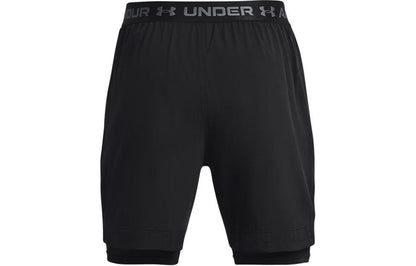 Under armour vanish 2-в-1 тренировочные шорты для фитнеса и бега мужские черные