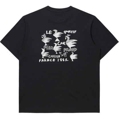 Le Coq Le Coq Sportif Ayollar uchun monogramma naqshli qisqa yengli futbolka