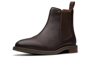 Clarks свою музыку коровьей кожи простой британский сто с коротким челси ботинки мужчины коричневый
