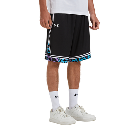 Under armour тренировочные эластичные баскетбольные штаны спортивные шорты мужские черные