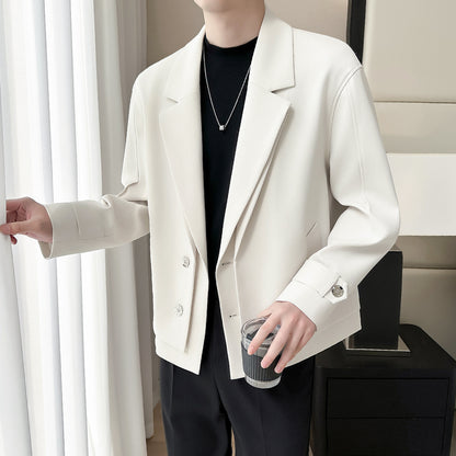 Hvga Koreyaning yuqori darajadagi dizayndagi engil etuk shamol gangsteri chiroyli to'lqinli tasodifiy eng nozik kalta kostyum erkaklar va ayollar bir xil modellar