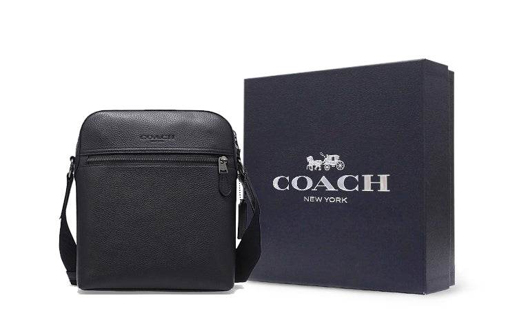 Сумка мужская Coach Houston 22 Pebbled Leather Flight - Boxette Shop