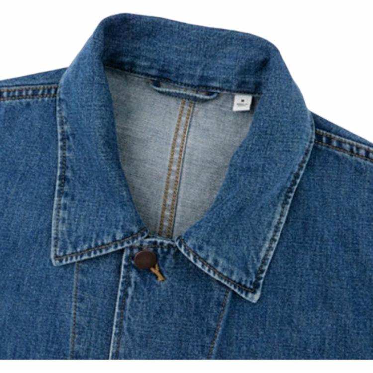 Джинсовая куртка мужская Однотонная Uniqlo