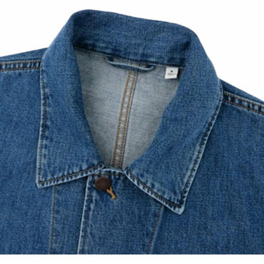 Джинсовая куртка мужская Однотонная Uniqlo