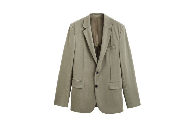 Gxg nol bosim seriyali sof rangli oddiy va burishish oson emas biznes tasodifiy blazer erkaklar kulrang yashil