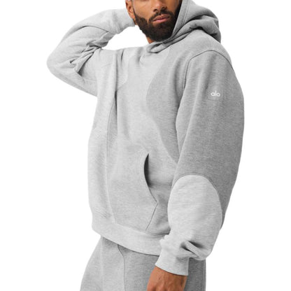 Erkaklar va ayollar uchun Alo yoga accolade rangli kaputli tasodifiy uzun yengli kozok