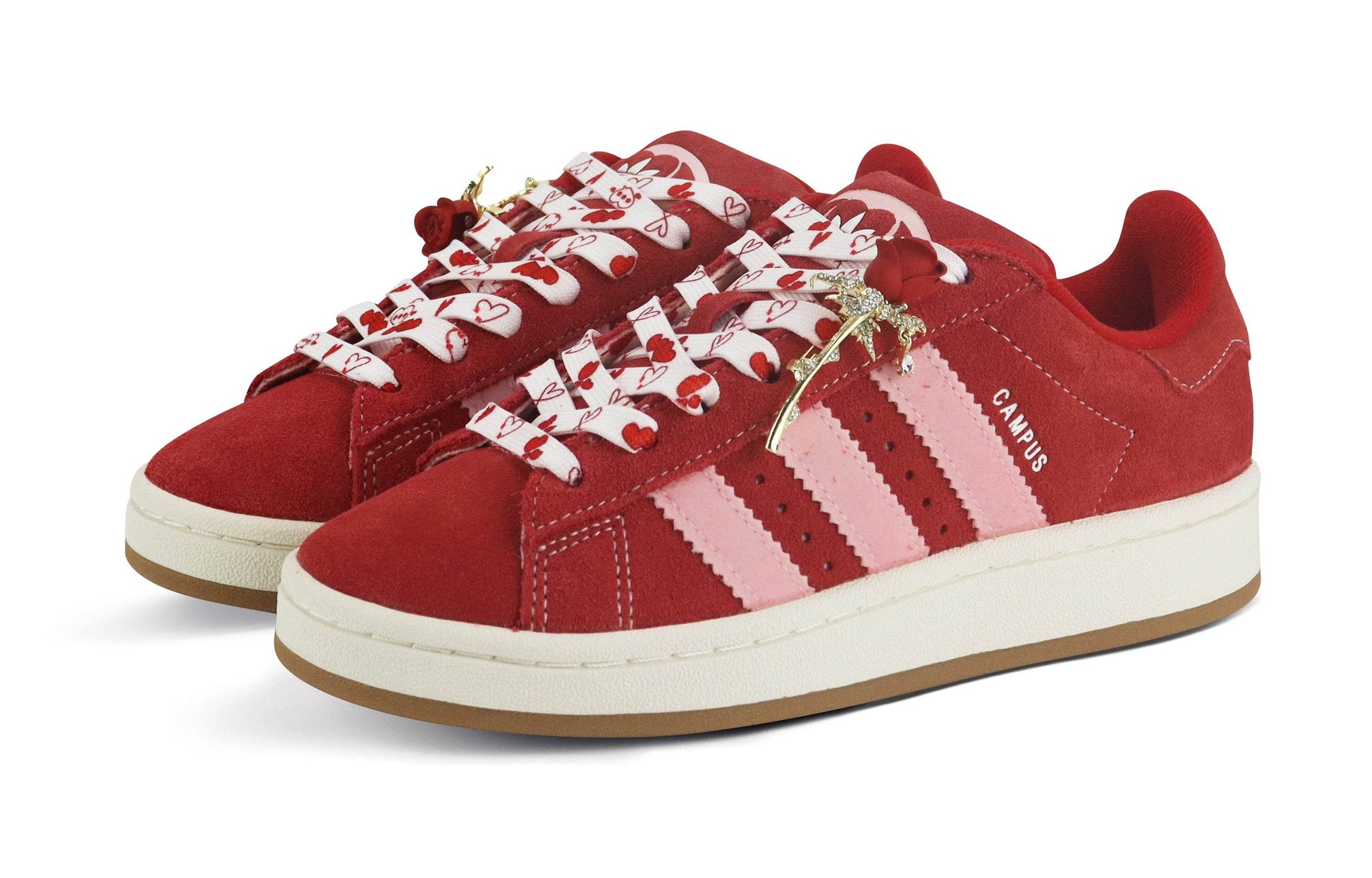 Кроссовки на заказ】adidas originals campus 00s romantic rose confession season gift box сотни трендов антискользящие износостойкие бордшорты с низким верхом мужчины и женщины с одинаковыми моделями красные и розовые - Boxette Shop