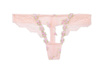 Victoria's secret victoria's secret clashing colours легкие сетчатые стринги с цветочным орнаментом женские 1 пара cherry blossom pink - Boxette Shop