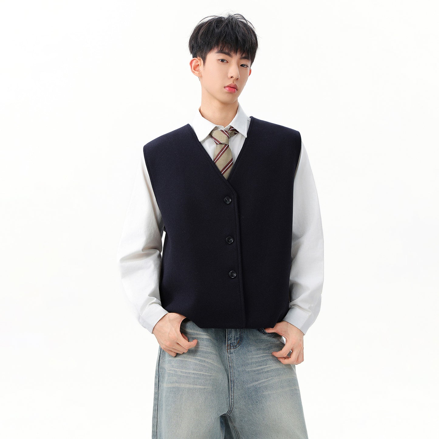 FC Barcelona koreys dangasa uslubidagi asosiy uzun cho'ntakli issiq ko'ylagi uzun yengli lapel ikki qismli qulay moda katta sezgi trendi tasodifiy palto bir xil paragrafli erkaklar va ayollar