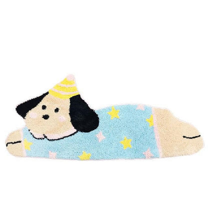 Chhatwal & jonsson adorable collection cute animal tufted flocking blanket thickened bedroom cooler bedside blanket living room absorbent coffee table sofa carpet rugs