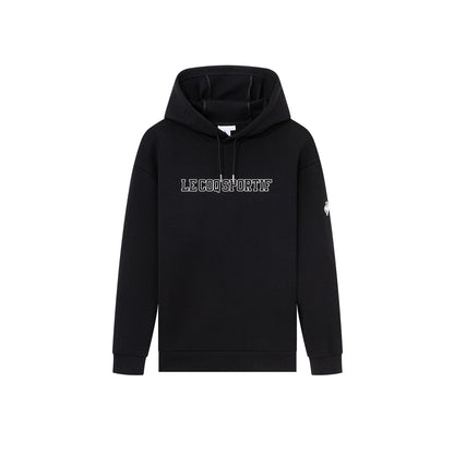 Le coq le coq sportif bir tekis rangli oddiy harflar logotipi bosma naqshli erkin ochiladigan yelkali uzun yengli sviter erkaklar va ayollar modellari