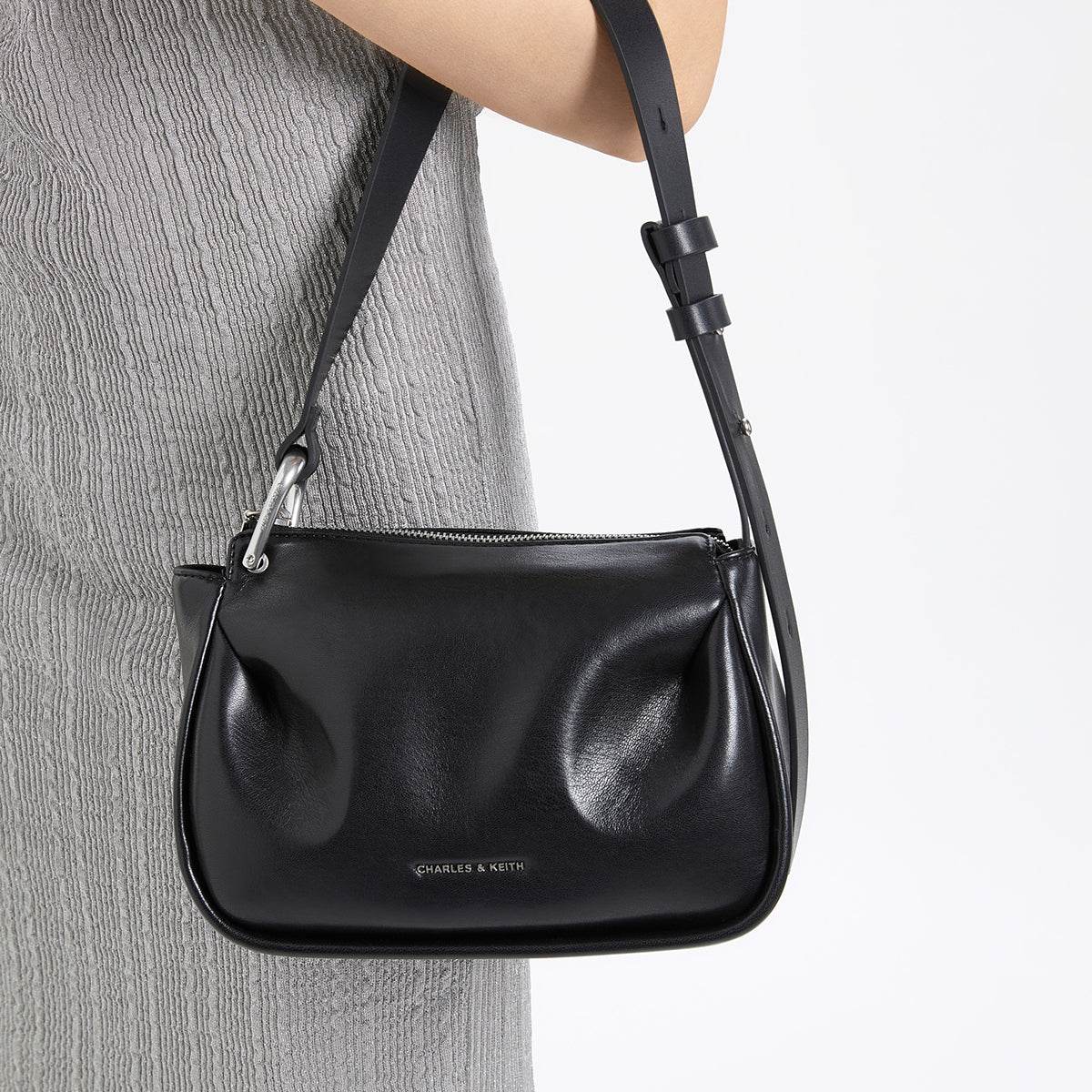 Сумка женская Charles&Keith Soft Zip Underarm - Boxette Shop